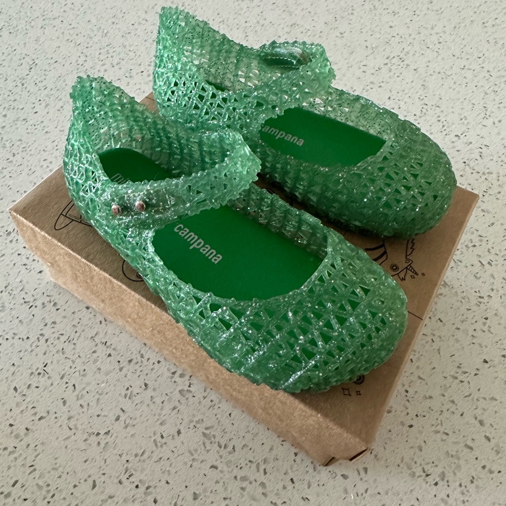 Mini Melissa Campana glitter shoes